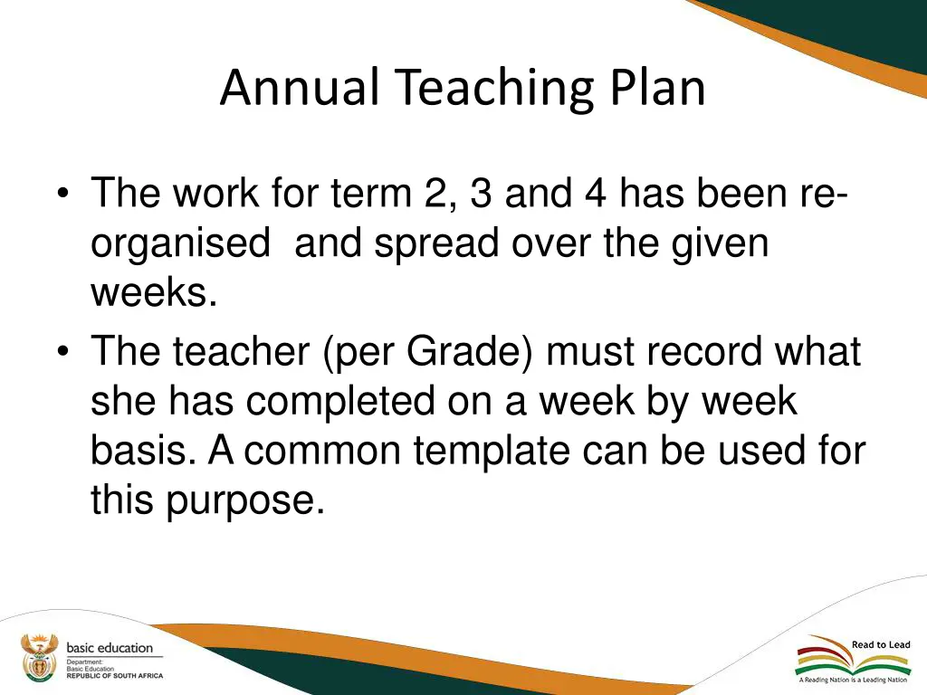 annual teaching plan