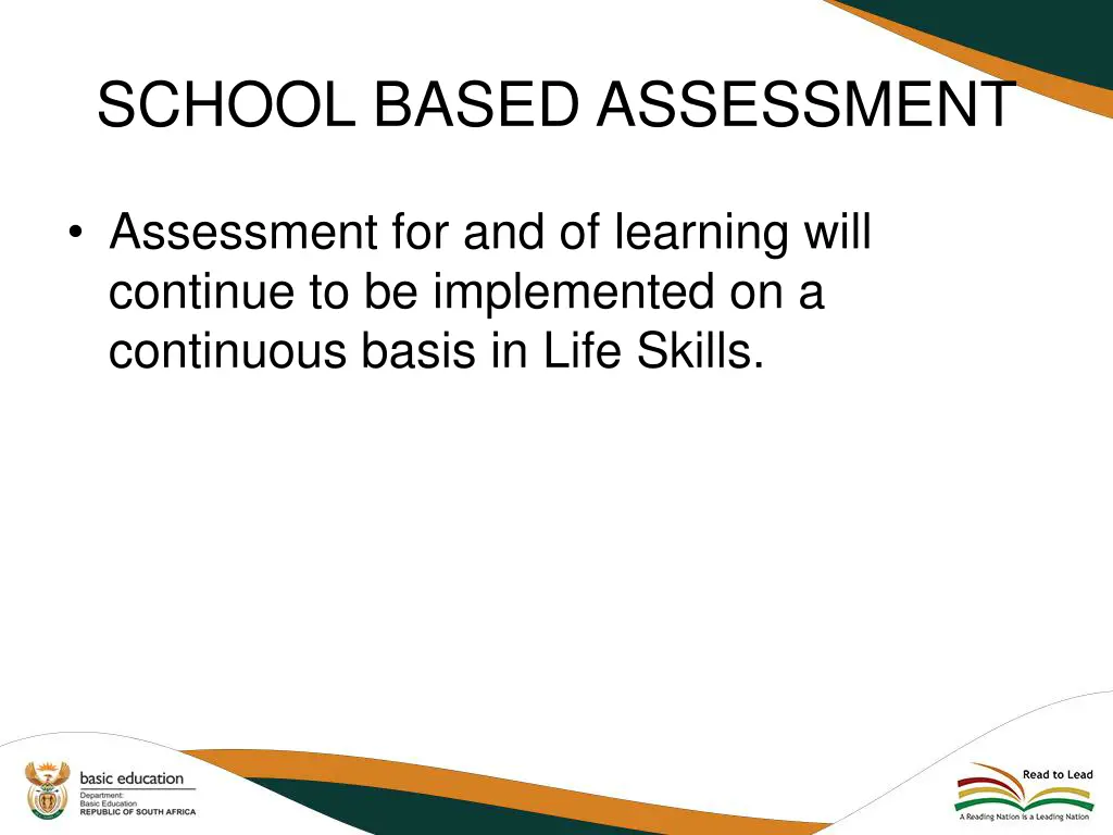 school based assessment