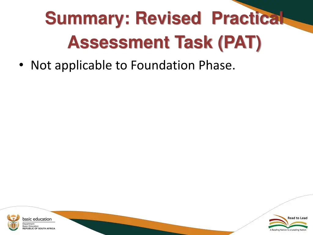 summary revised practical assessment task