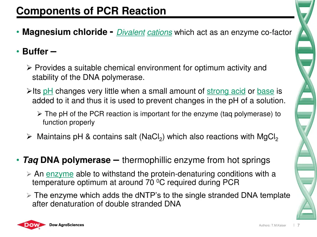 components of pcr reaction 1