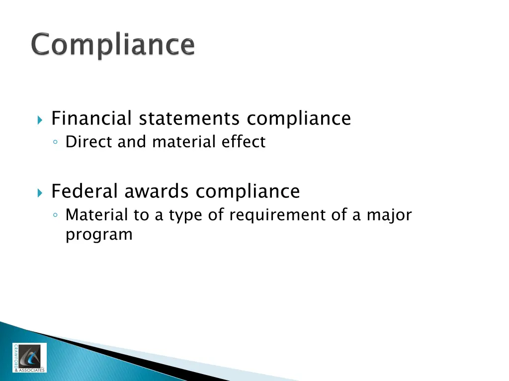 financial statements compliance direct