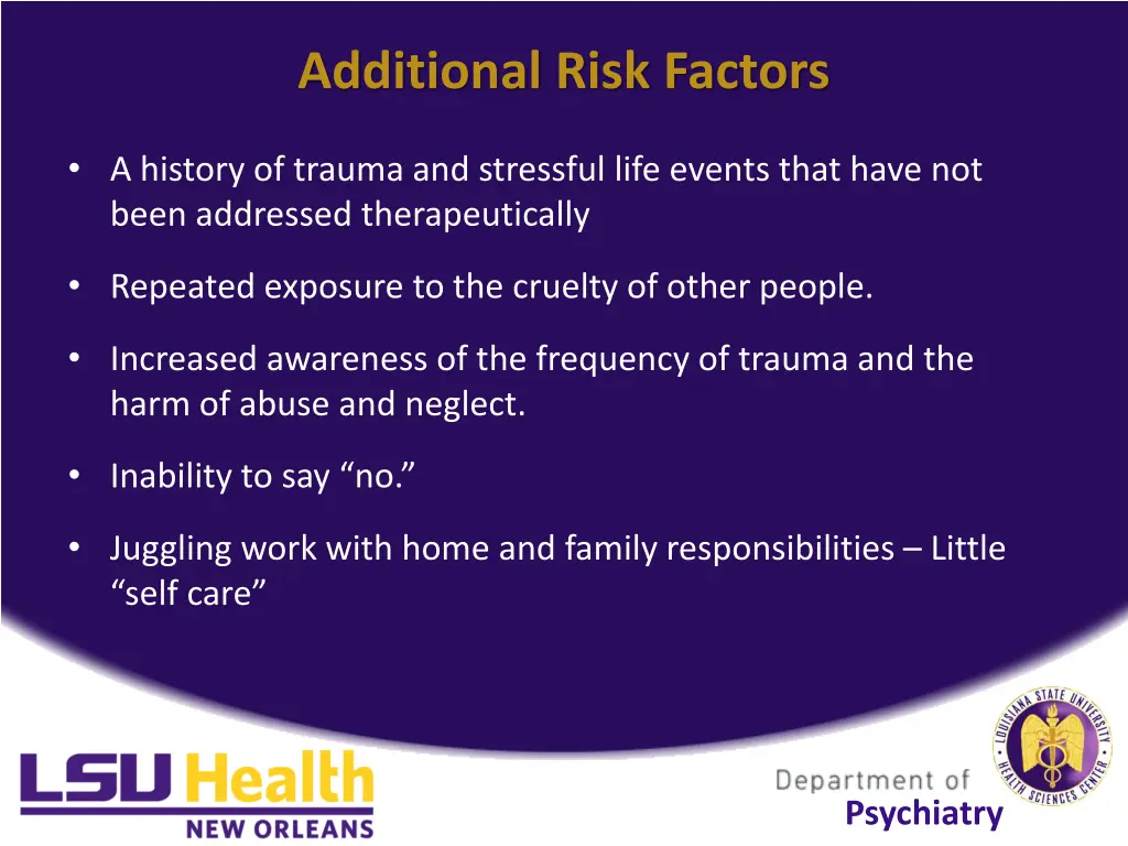 additional risk factors