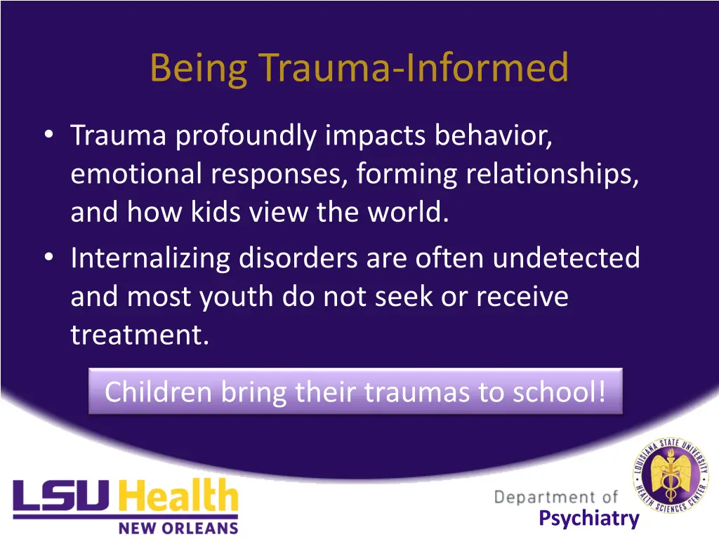 being trauma informed