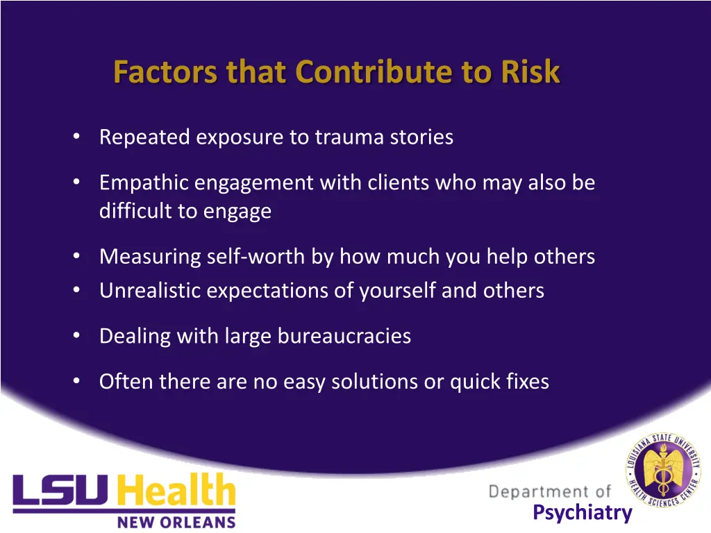 factors that contribute to risk