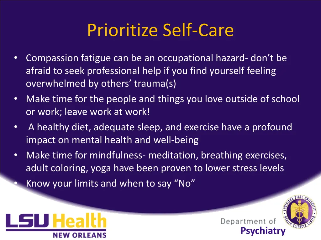 prioritize self care