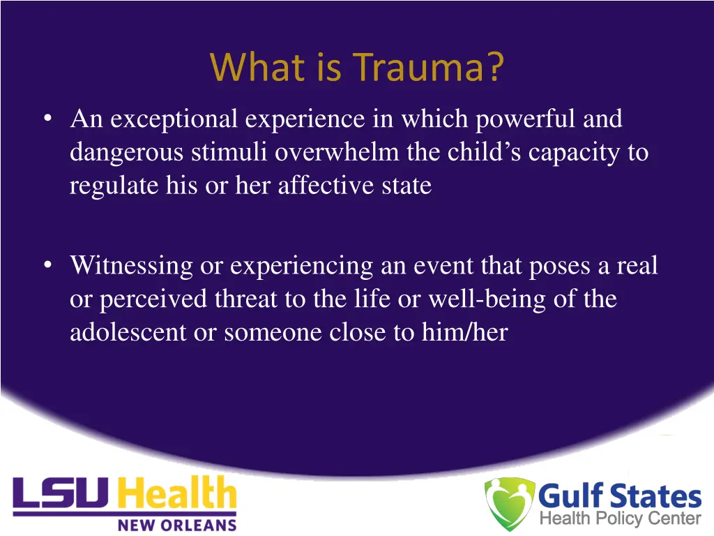 what is trauma