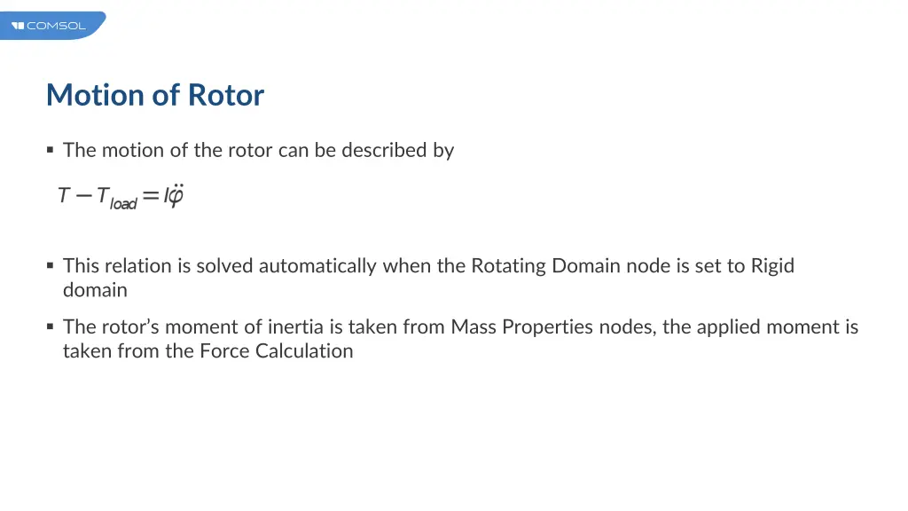 motion of rotor