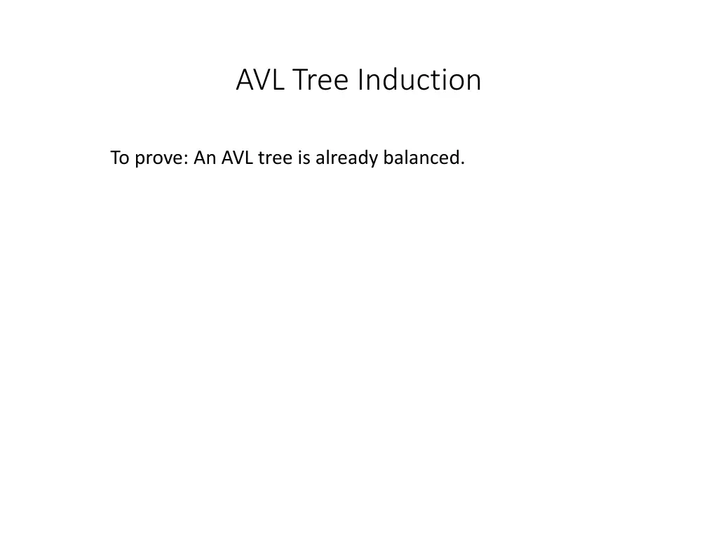 avl tree induction
