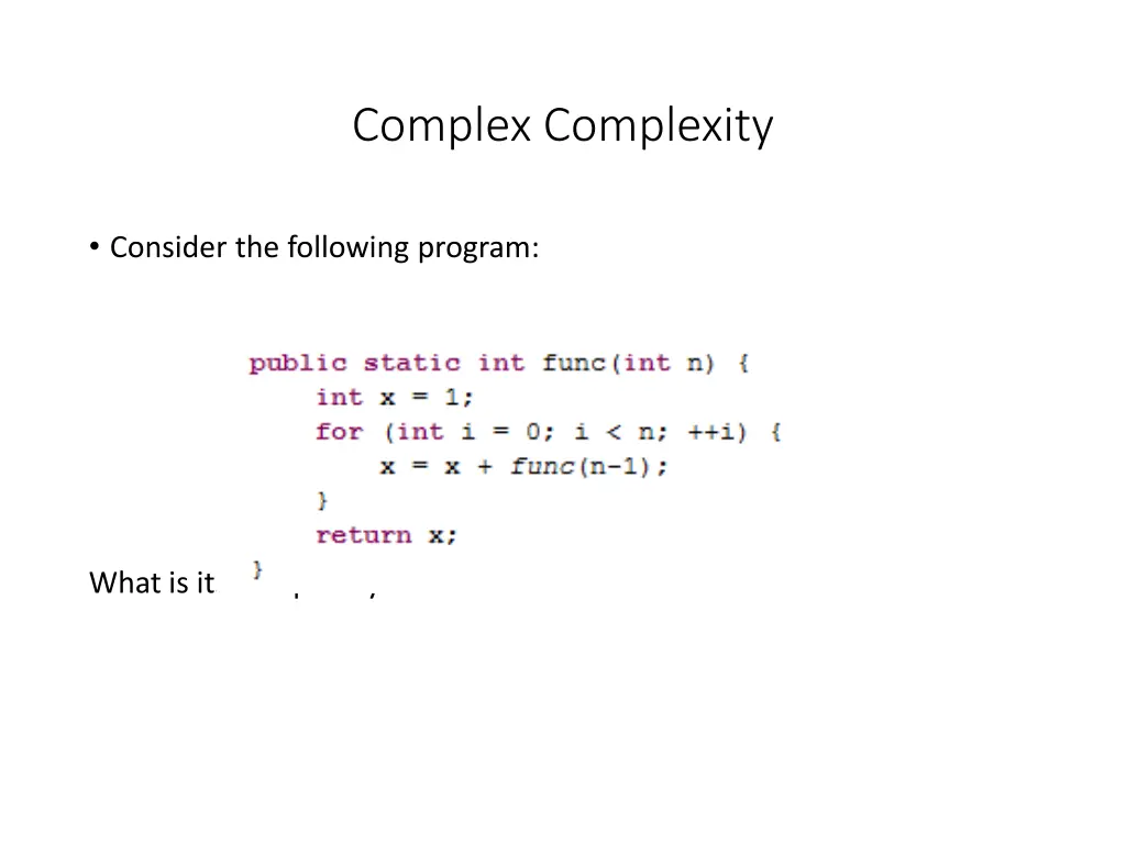 complex complexity