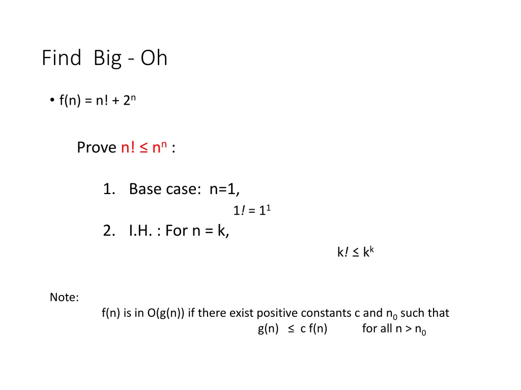 find big oh 1