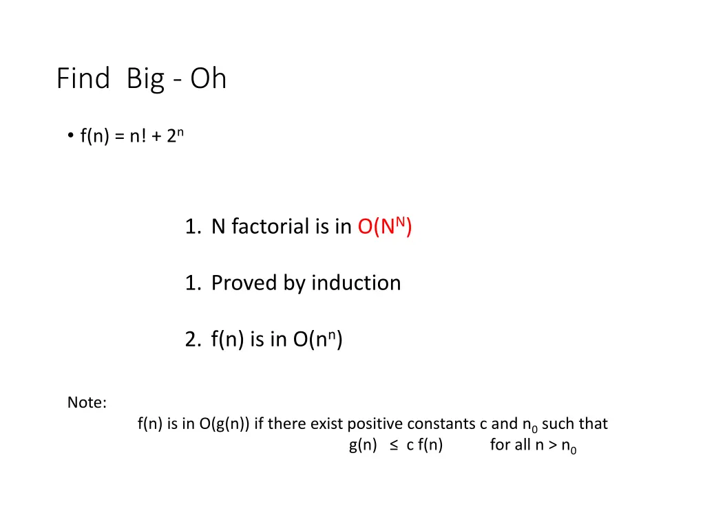 find big oh