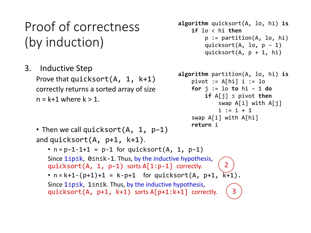 proof of correctness by induction 3