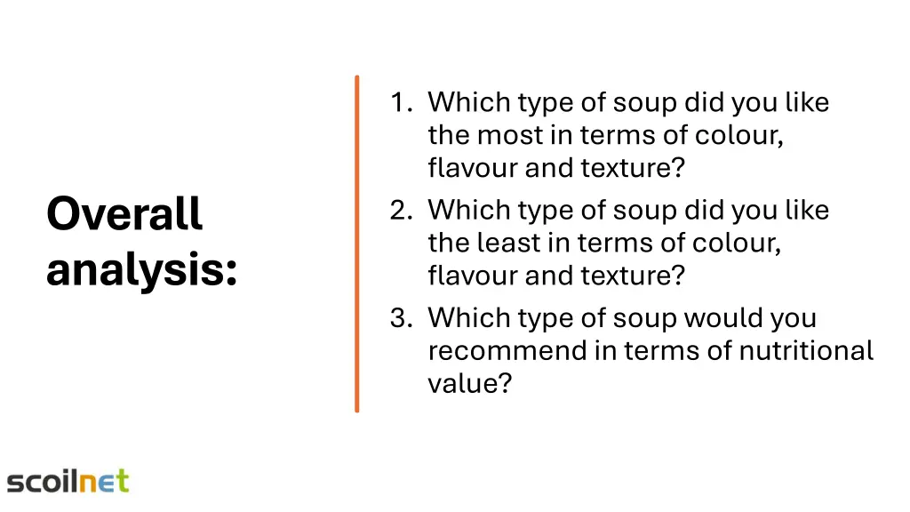 1 which type of soup did you like the most