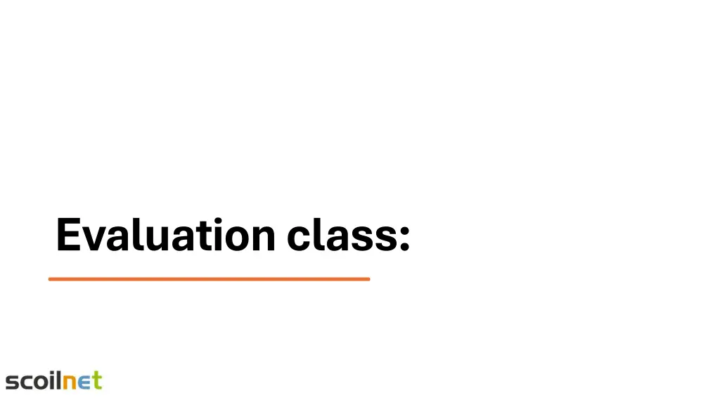 evaluation class