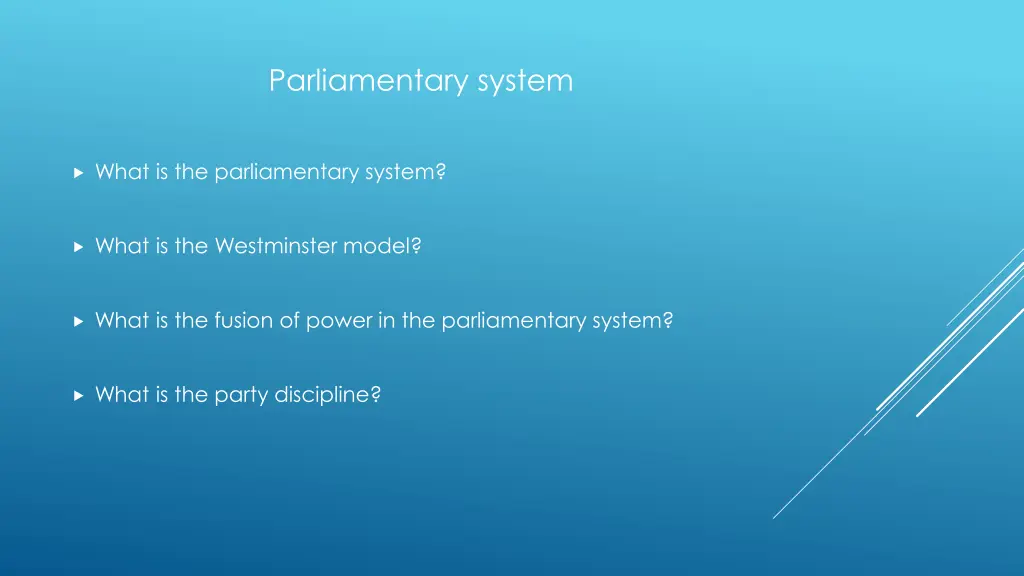 parliamentary system