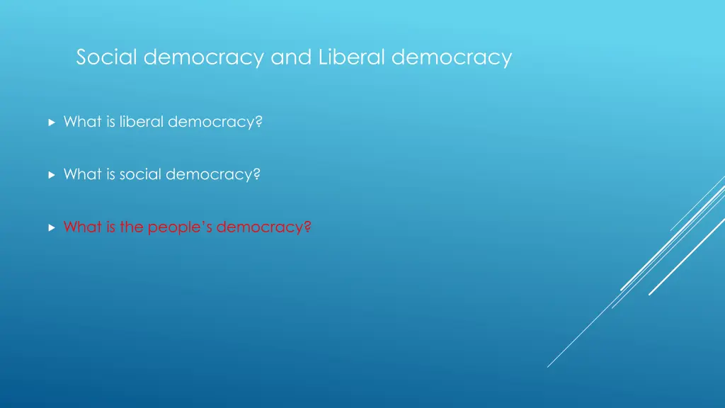 social democracy and liberal democracy