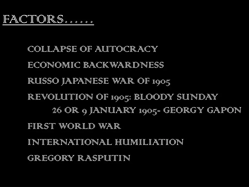 factors