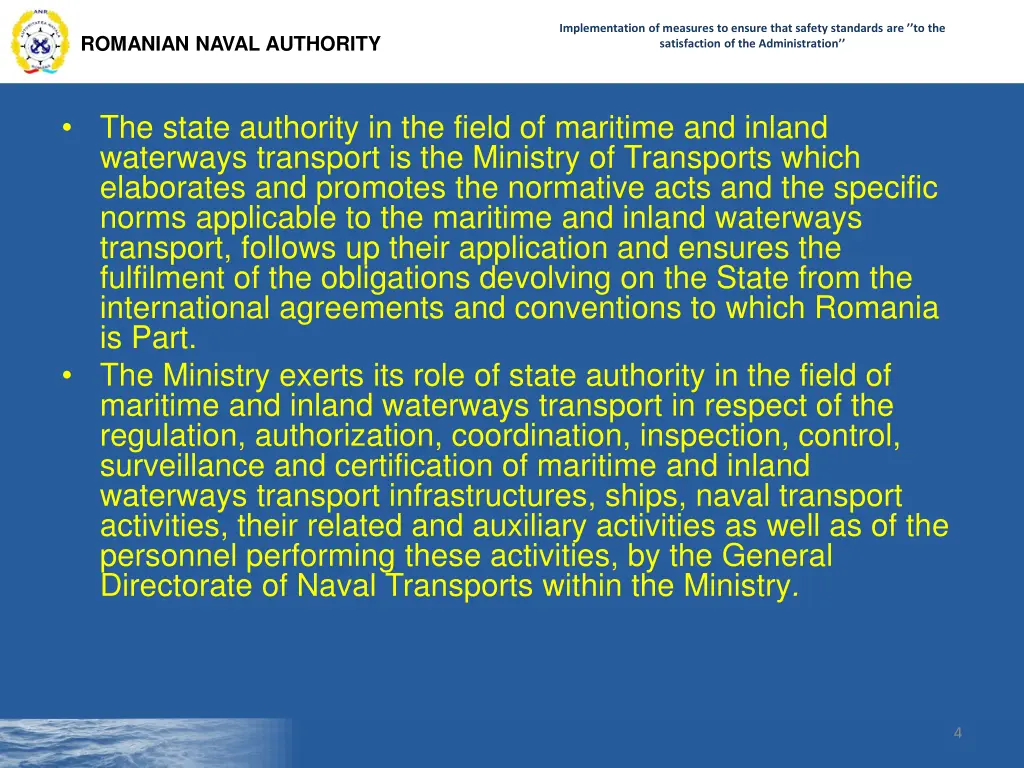 implementation of measures to ensure that safety 2