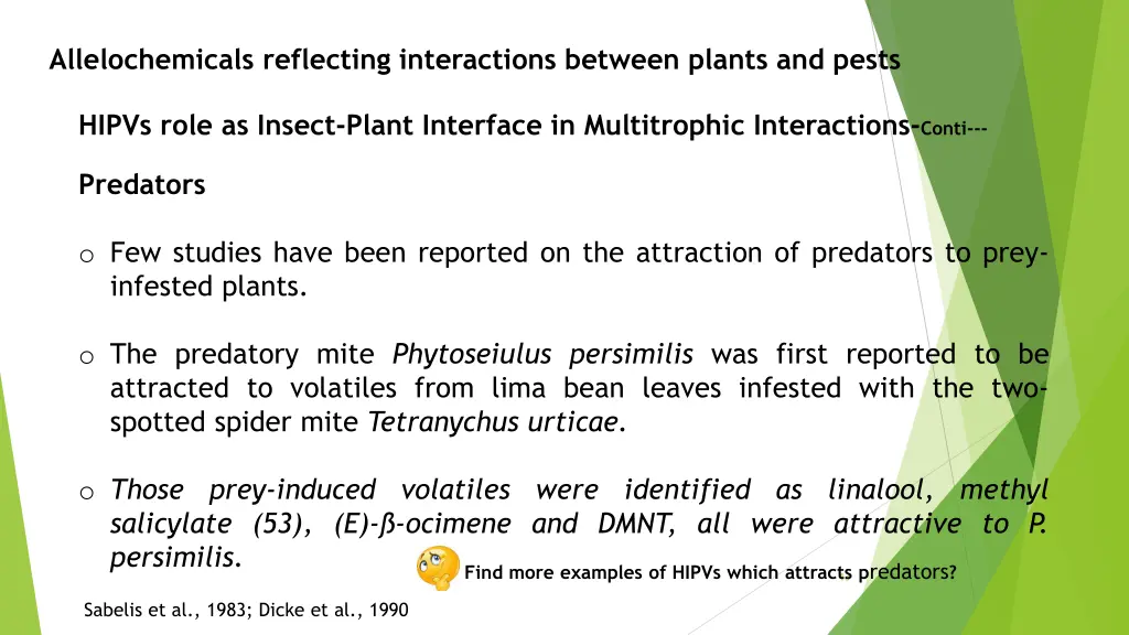 allelochemicals reflecting interactions between 10
