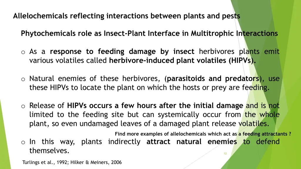 allelochemicals reflecting interactions between 9