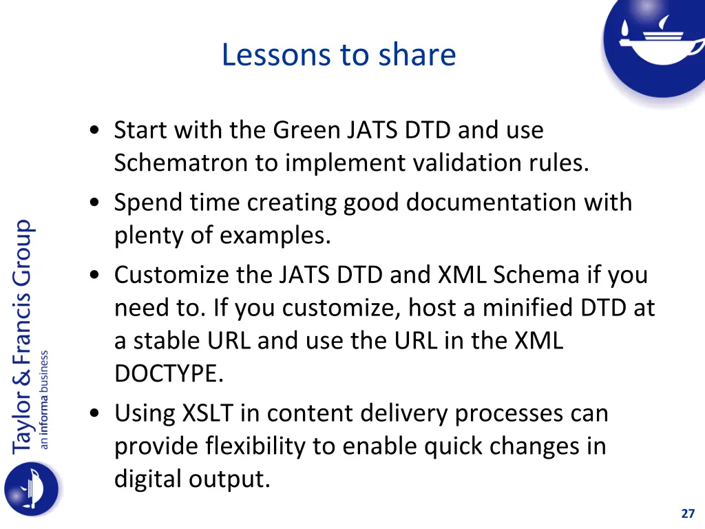 lessons to share