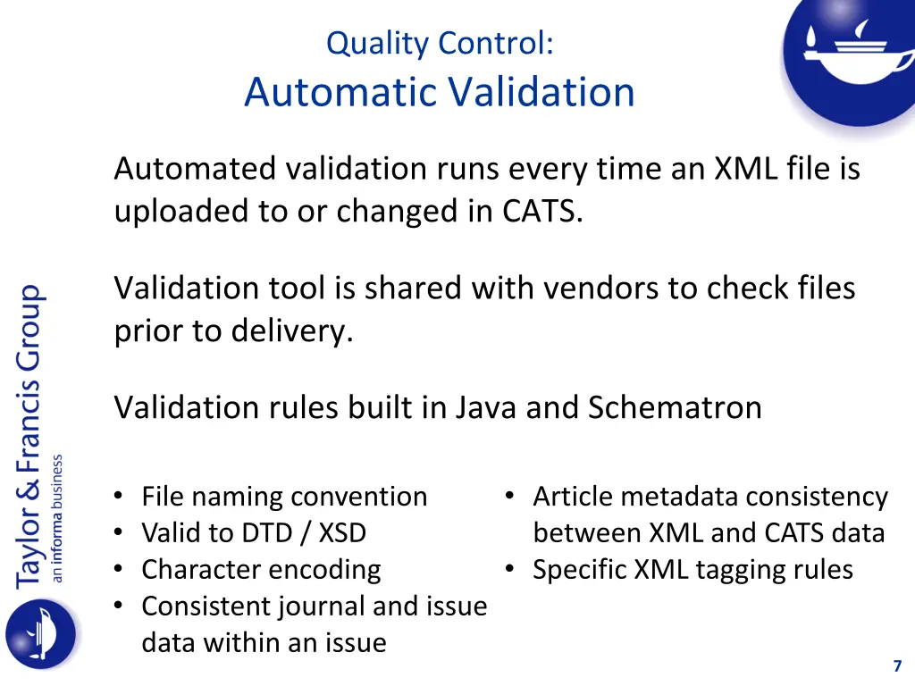 quality control automatic validation