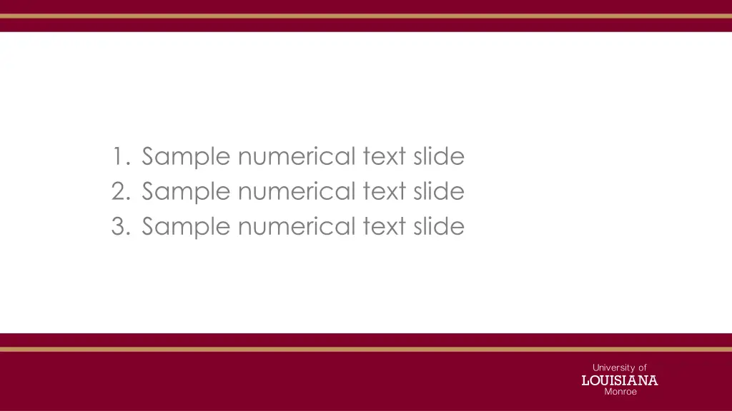 1 sample numerical text slide 2 sample numerical