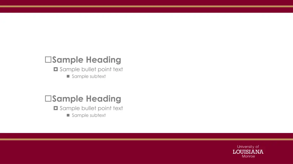sample heading sample bullet point text sample
