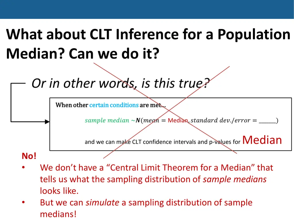 what about clt inference for a population median 1