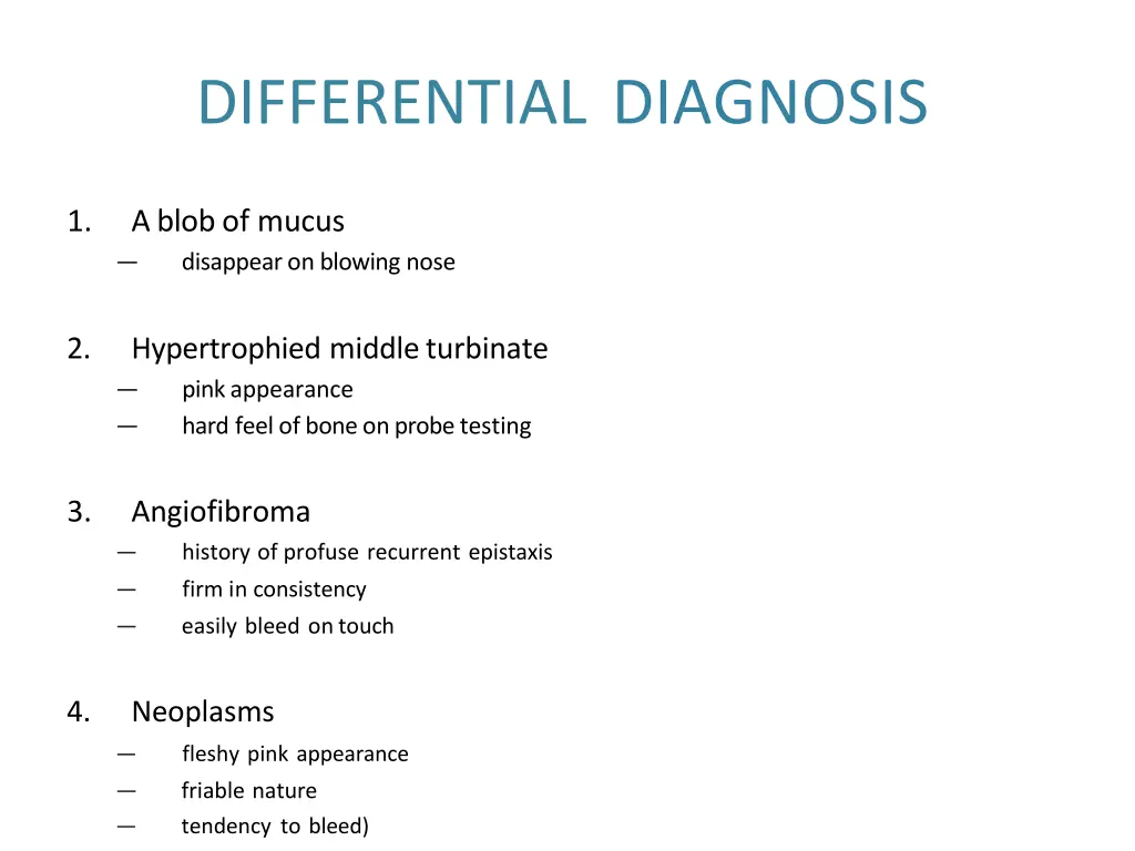 differential diagnosis