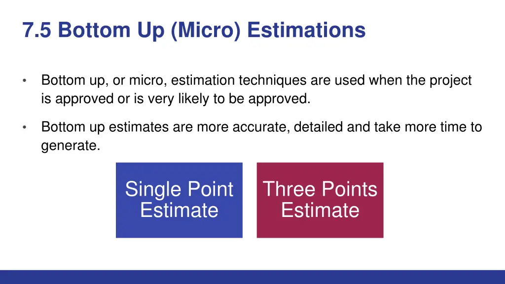 7 5 bottom up micro estimations