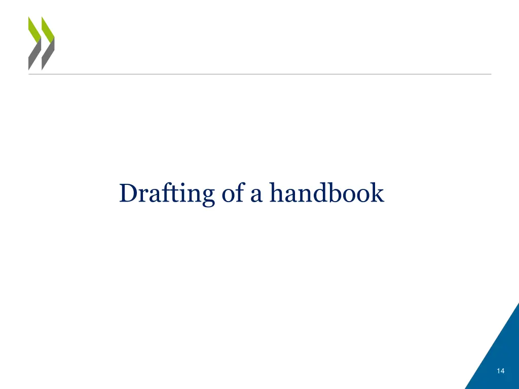 drafting of a handbook