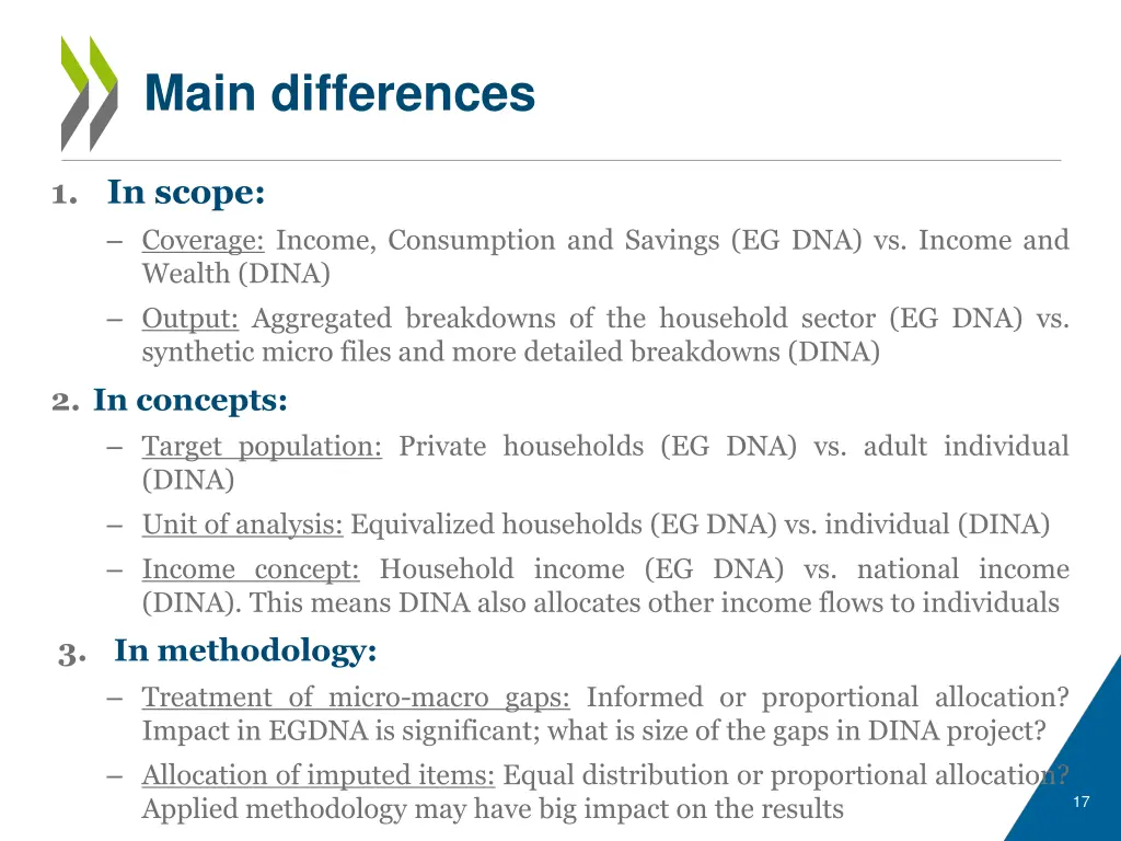 main differences