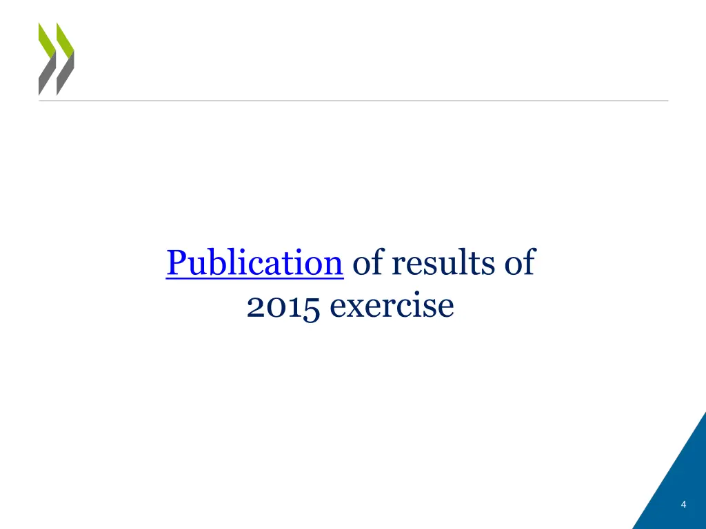 publication of results of 2015 exercise
