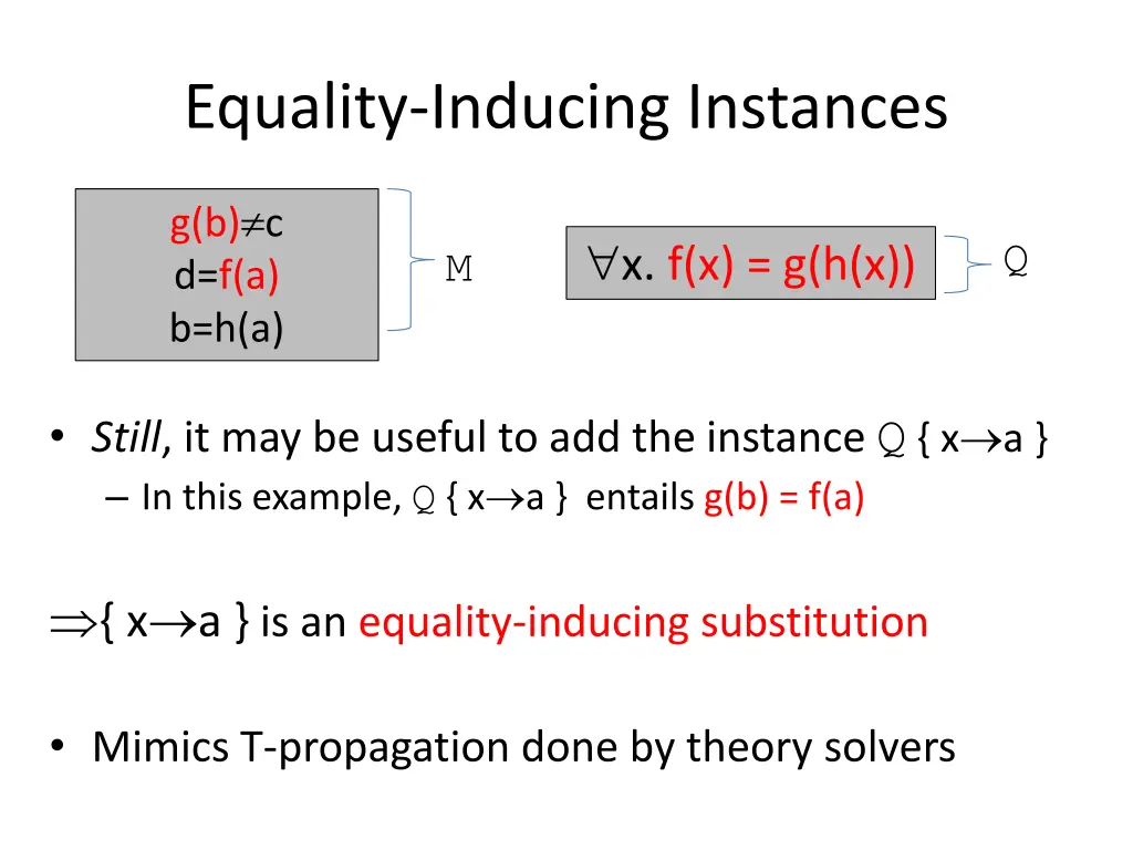 equality inducing instances 1