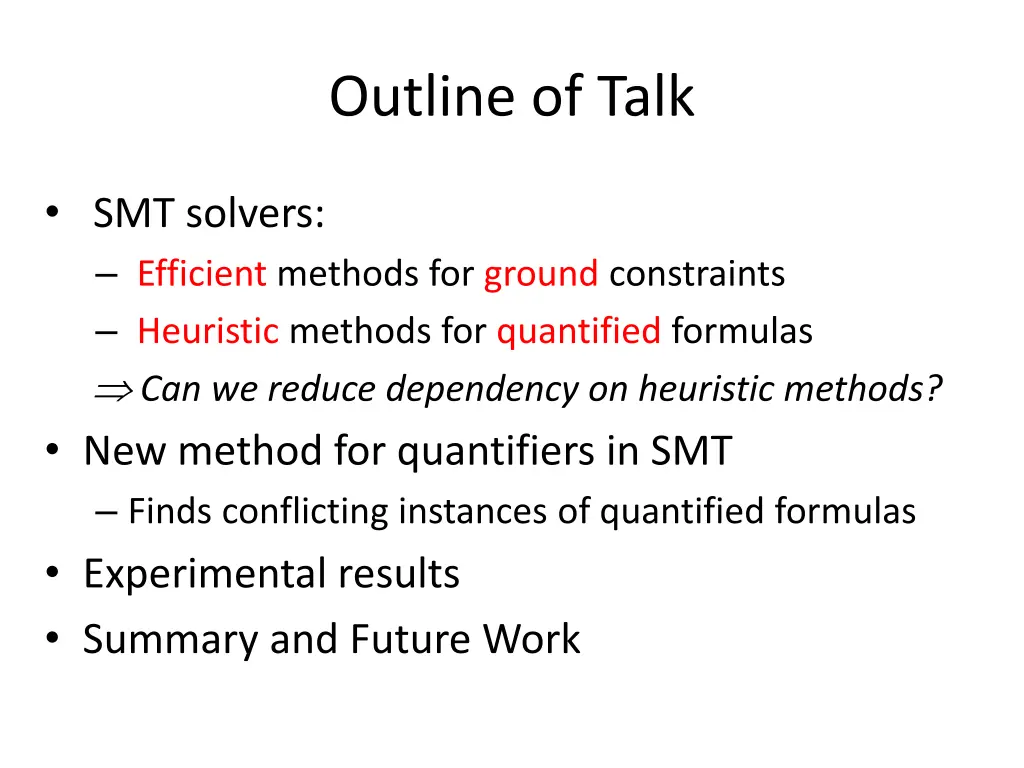 outline of talk