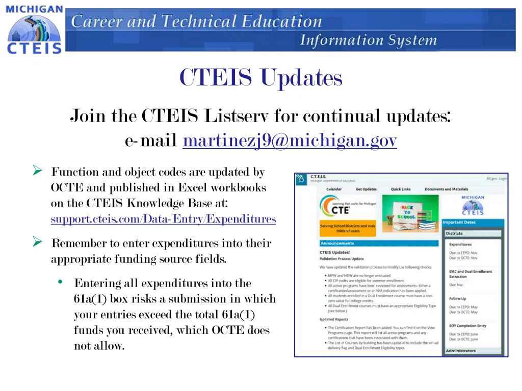 cteis updates
