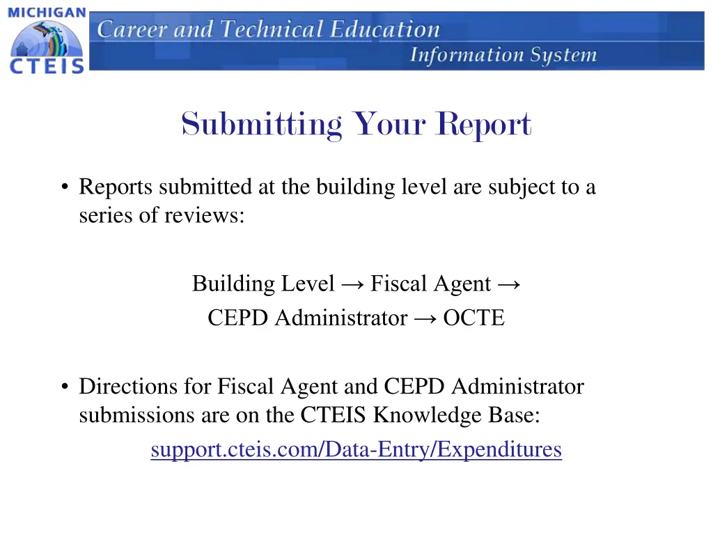 submitting your report