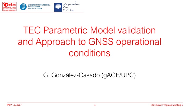 tec parametric model validation and approach