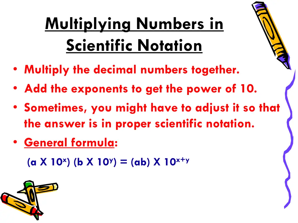 multiplying numbers in scientific notation