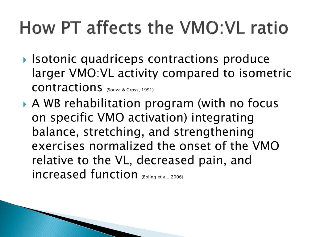 isotonic quadriceps contractions produce larger