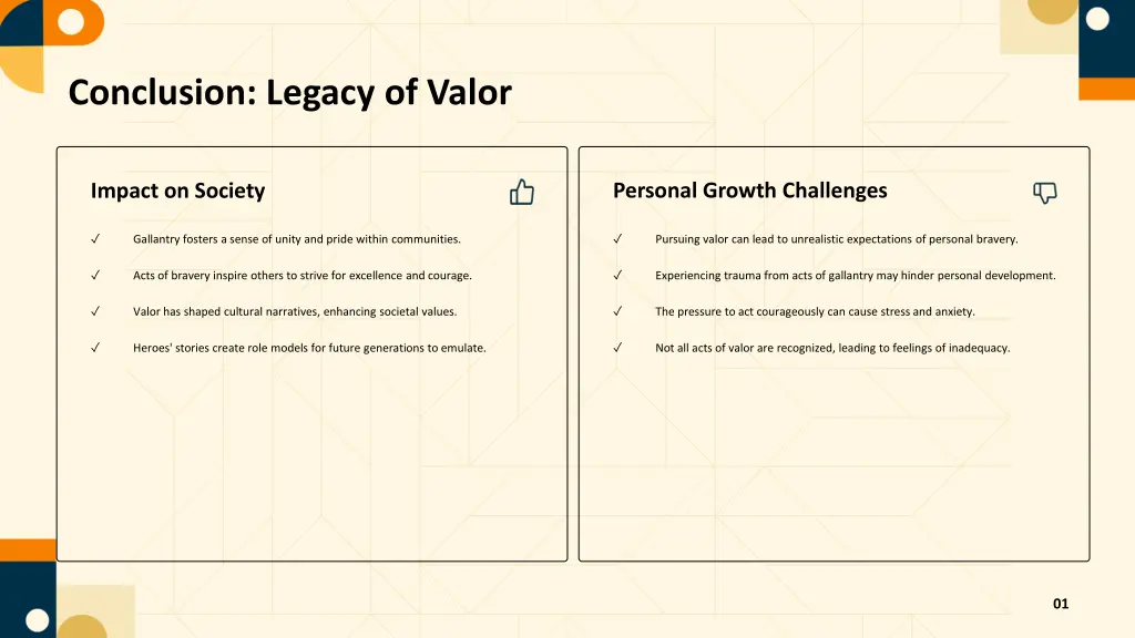 conclusion legacy of valor