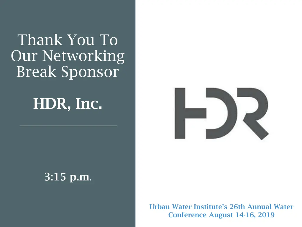 thank you to our networking break sponsor