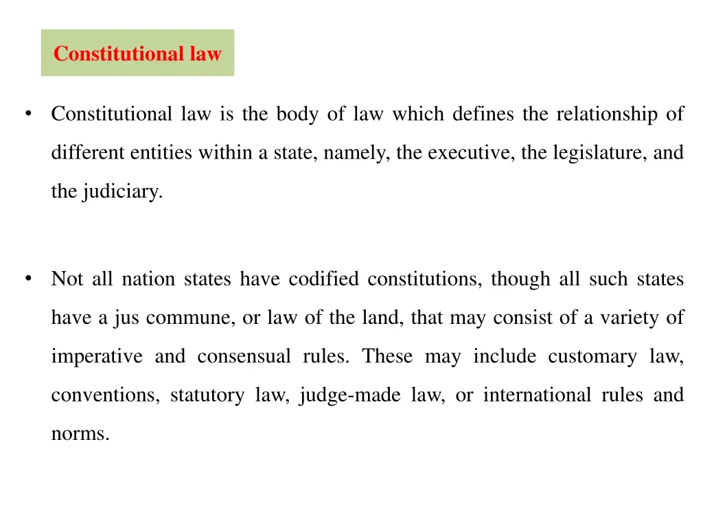 constitutional law