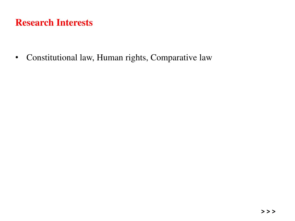 research interests