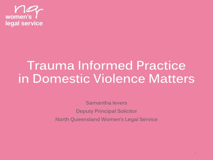 trauma informed practice in domestic violence