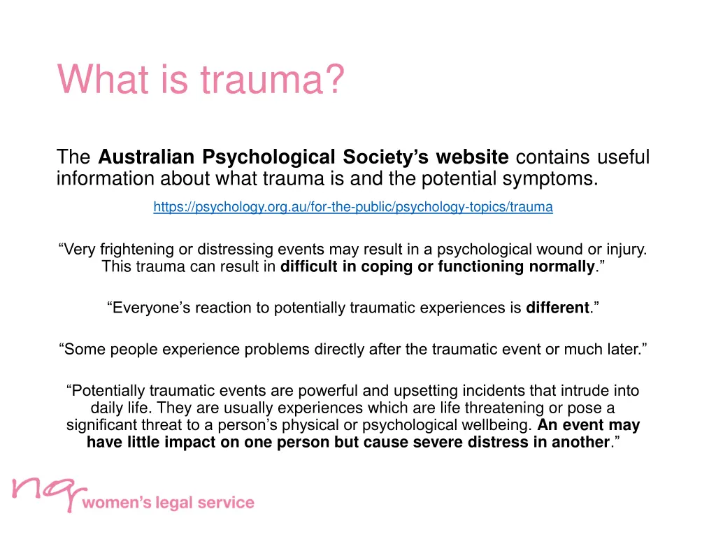 what is trauma