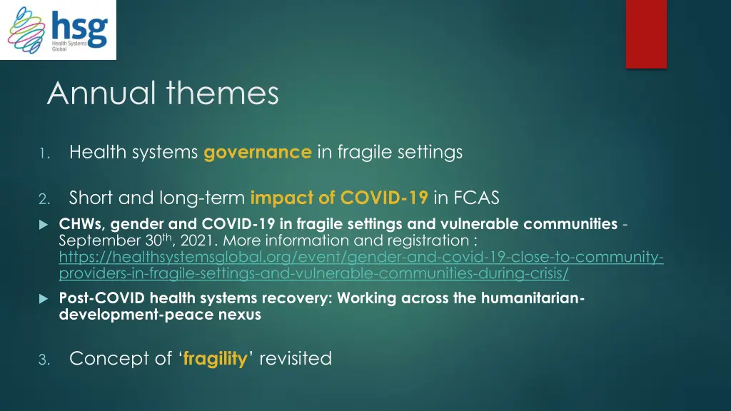 annual themes