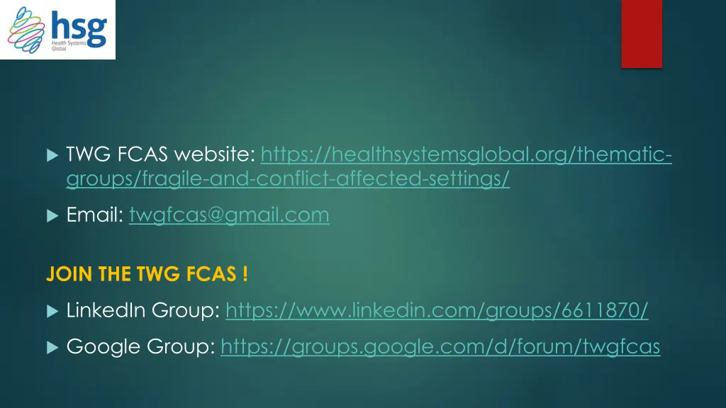 twg fcas website https healthsystemsglobal