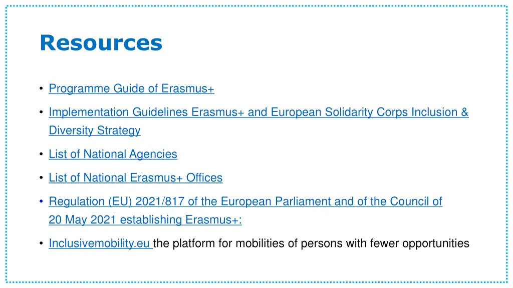 resources